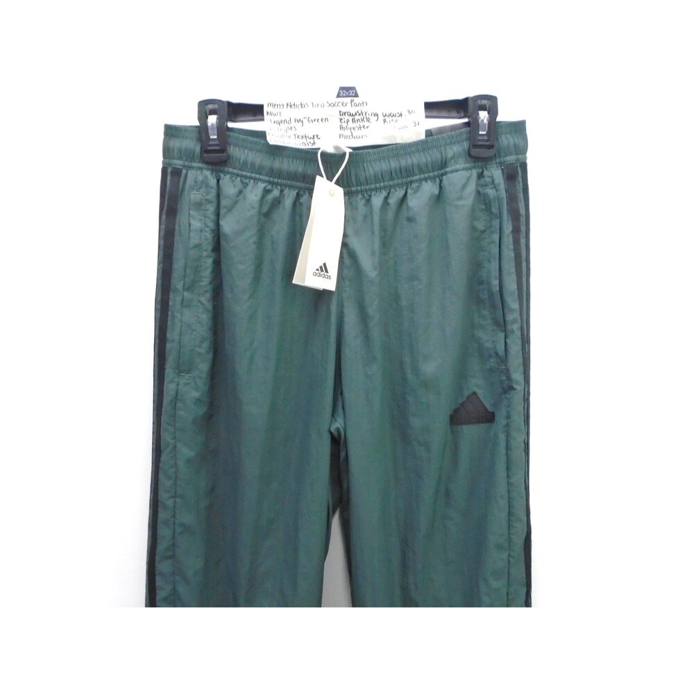 Adidas Tiro Mens Medium Woven Soccer Track Pants Legend Ivy Green Crinkle NWT - Picture 2 of 14